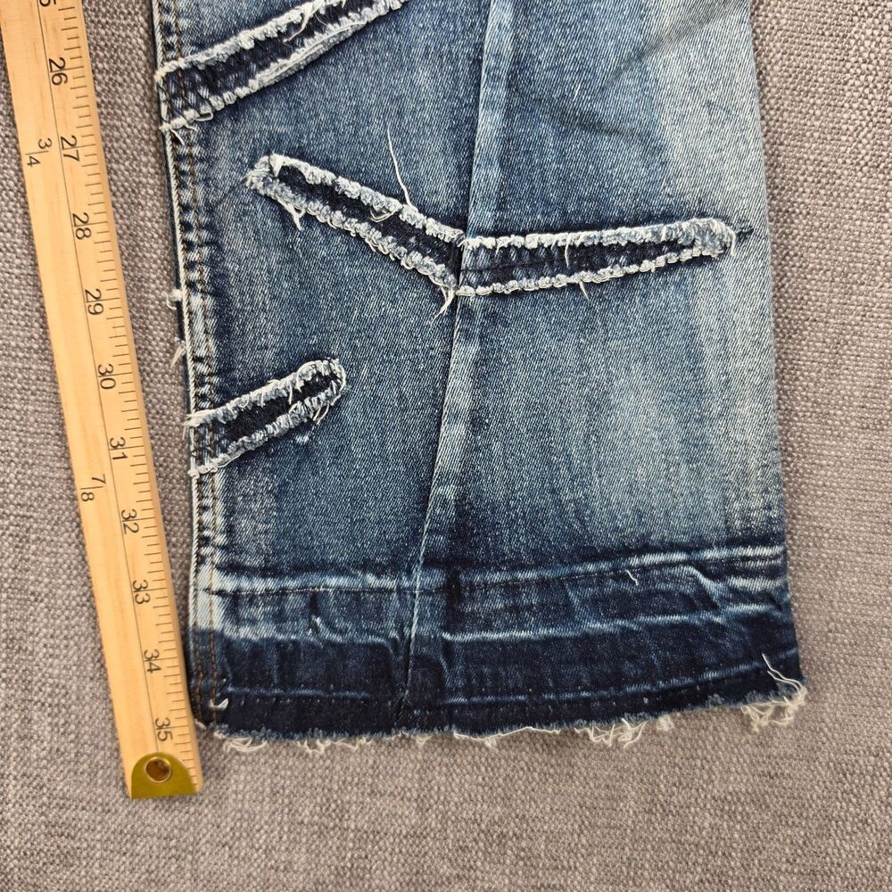 FWRD Denim New York Jeans Mens 32x36 Blue Distressed Ripped Stacked frayed Hype - Picture 8 of 15